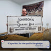 Personalized Rustic Garage Bar Sign for Home Bar