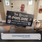 Personalized Poolside Bar And Grill Sign III
