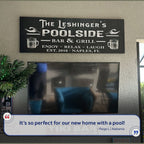 Personalized Poolside Bar And Grill Sign III