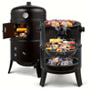 3-in-1 Charcoal Smoker Grill BBQ Fire Pit Portable Outdoor Camping Grill