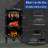 3-in-1 Charcoal Smoker Grill BBQ Fire Pit Portable Outdoor Camping Grill
