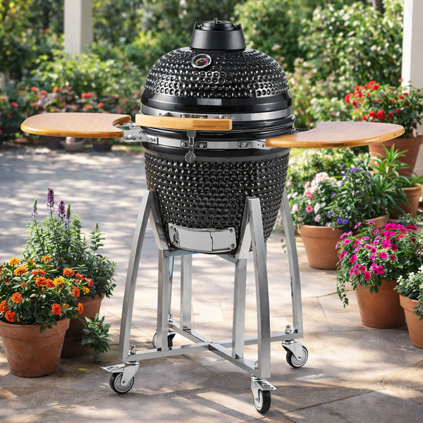 Kamado Charcoal Smoker and Grill, 18"
