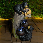 Bear Outdoor Water Fountain with LED Lights | 23.62"