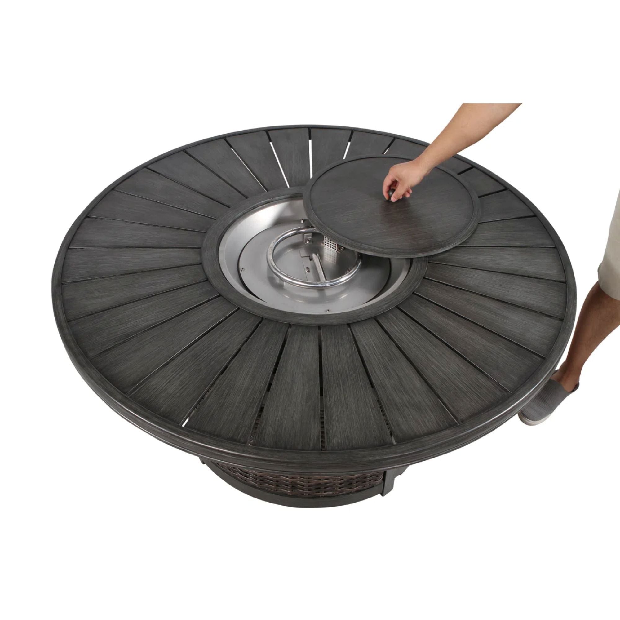 Cassara Resort - Propane Outdoor Fire Table - Brown