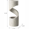 Outdoor Water Fountain with LED Light, Decorative Tiered Curved Waterfall Fountain with Stone Planter, Faux Terrazzo Spiral Shaped Outdoor Fountains for Garden Deck Patio Porch, 31.25â€H