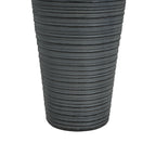 31.5" Tall Striped Column Fountain With LED Light - Designed For Outdoor Spaces - Gray
