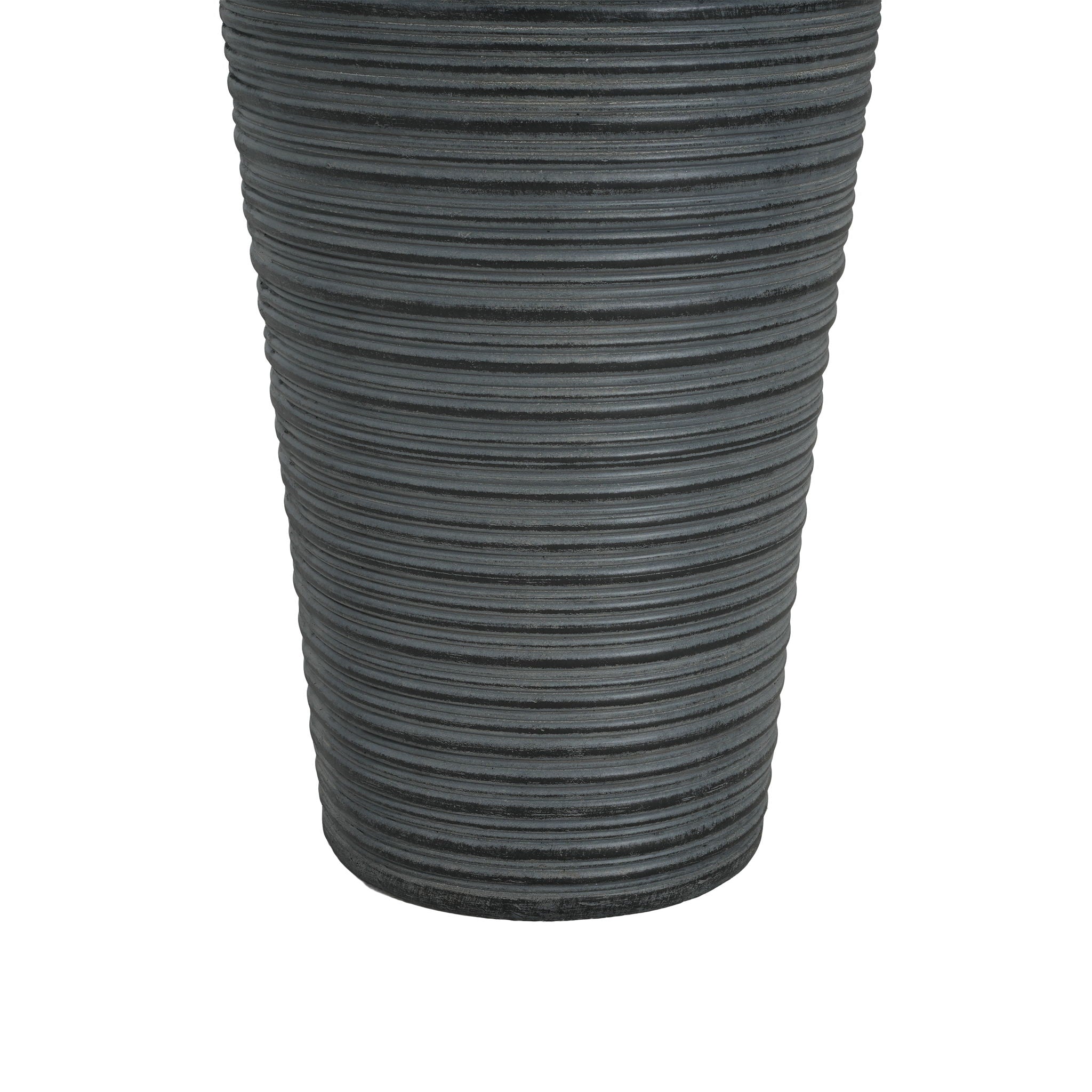 31.5" Tall Striped Column Fountain With LED Light - Designed For Outdoor Spaces - Gray