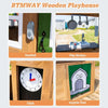 Cedar Gray Weather proof Kids Playhouse With Doorbell