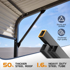 20'x20' Galvanized Steel Carport Canopy