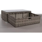 Glass Top - Outdoor Coffee Table - Gray Mix