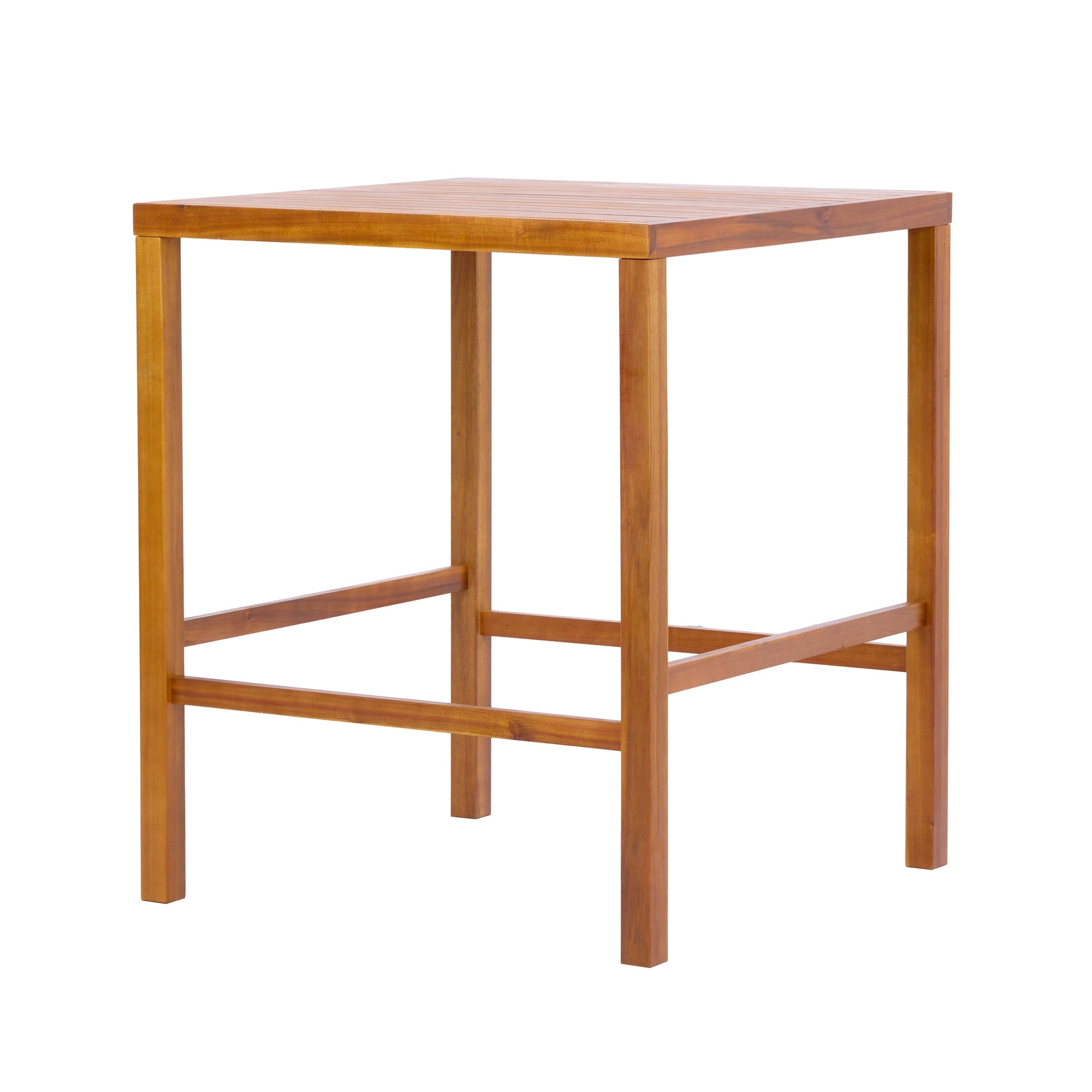 41.14-Inch Height Teak Finish Acacia Solid Wood Outdoor Dining Table