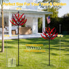 Wind Spinner for Garden and Yard - Large Metal Kinetic Wind Sculptures for Outdoor Decor (91 Inches, Burgundy Lotus)