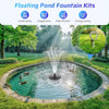 Floating Pond Fountain with Remote Control RGB LED Lights, 40W 660GPH Water Pump with 3 Spray Modes, Floating Fountain 27FT Cord & 65.6FT Mooring Line for Garden Ponds, Outdoor Water Features