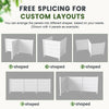 50" W x 49" H Outdoor Privacy Screen, Air Conditioner Fence, All-Weather Vinyl Privacy Fence Screens with Aluminum