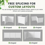 50" W x 49" H Outdoor Privacy Screen, Air Conditioner Fence, All-Weather Vinyl Privacy Fence Screens with Aluminum
