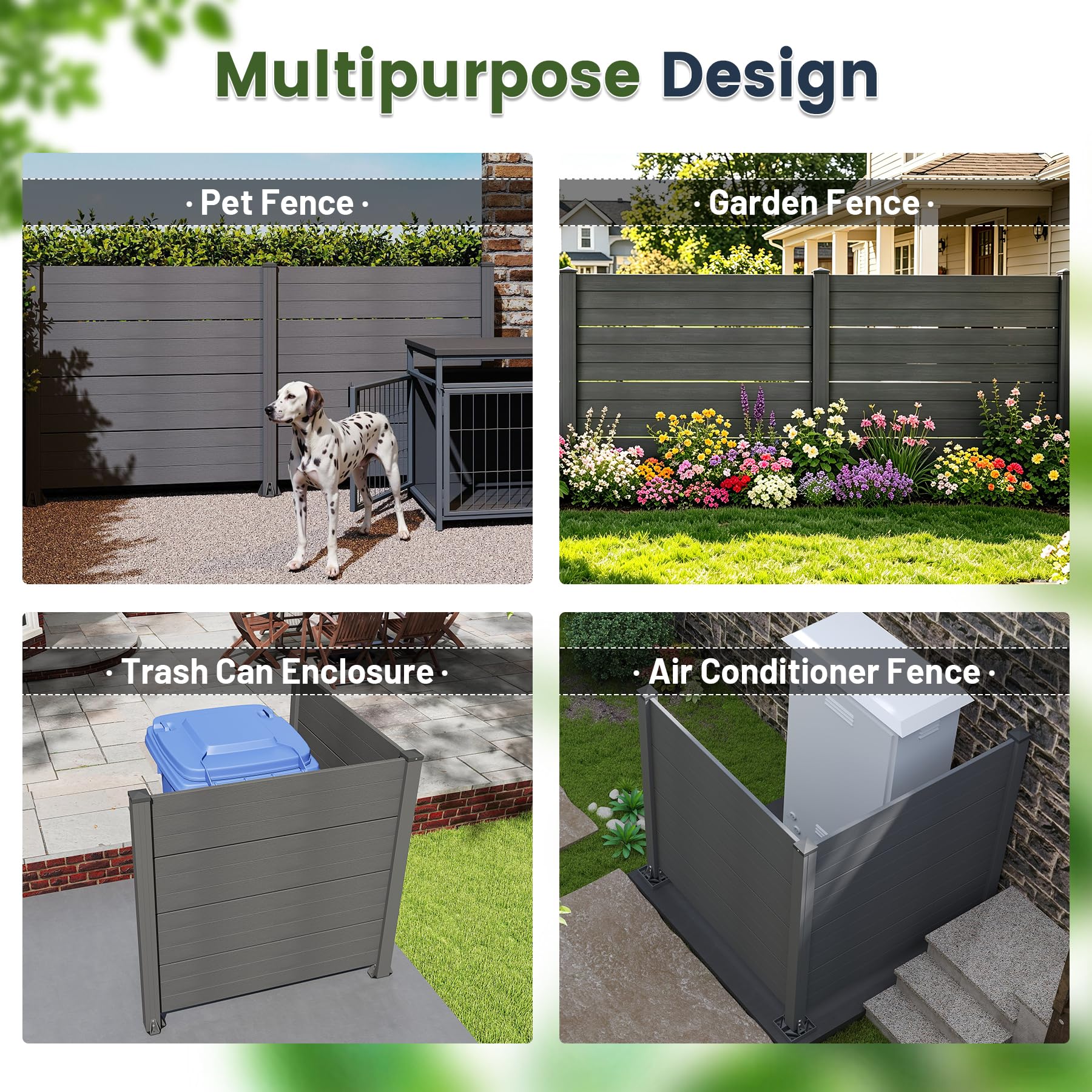 50" W x 49" H Outdoor Privacy Screen, Air Conditioner Fence
