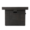 Anchorage 32'' Wood Square MGO Fire Pit Brown - 40,000 BTU
