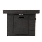 Anchorage 32'' Wood Square MGO Fire Pit Brown - 40,000 BTU