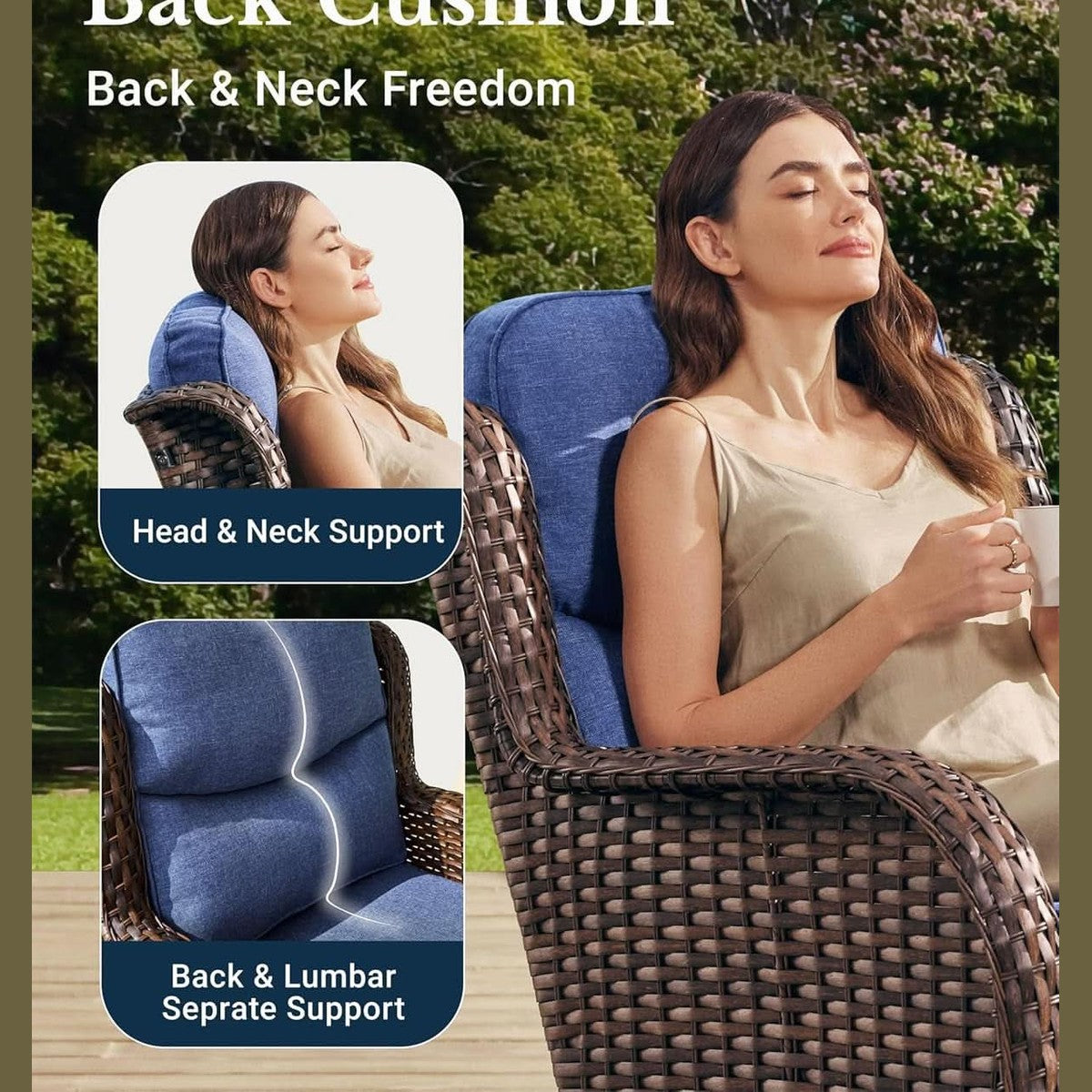 Luxury Outdoor Patio Furniture Set with Thick Cushions