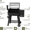 Oakford 715 Wood Pellet Grill with 715 SQ in Cooking Area, Steel Wire Grates, I-Site View Indicator, Heavy Duty Pellet Smoker Grill with Bluetooth Connectivity - 910-0508