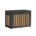 Oakridge 50 Gal. Weather Resisitant Plastic Resin Deck Box in Oak Wood Look Brown