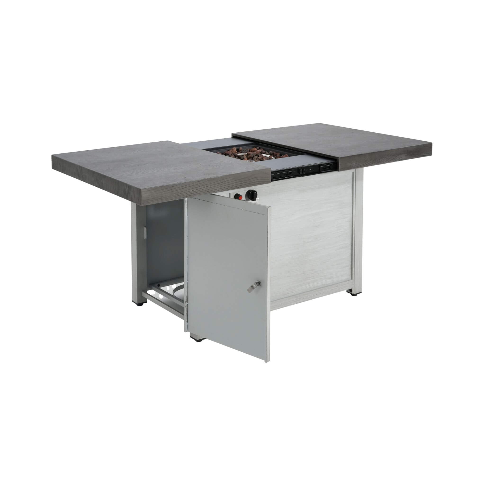 Premium 50K BTU Rectangle Outdoor Aluminum Fire Pit Table