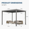 Aluminum Louvered Pergola Kit With Adjustable Roof & Drainage