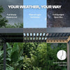 Aluminum Louvered Pergola Kit With Adjustable Roof & Drainage