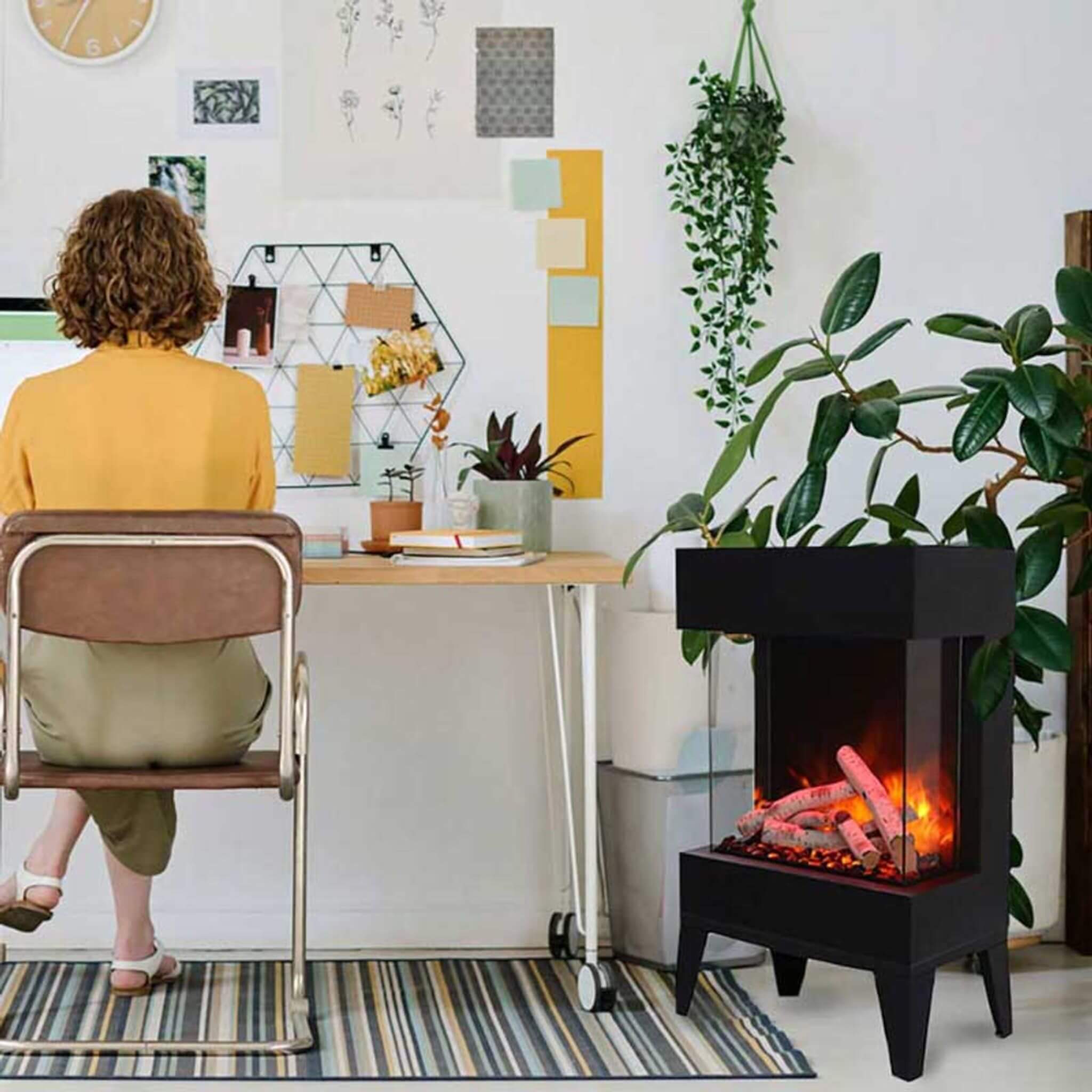 Cube 2025WM Freestanding Electric Fireplace [CUBE-2025WM]