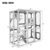 Outdoor Cat Enclosure With Sleeping Houses, Jumping Platforms, & Scratching Post