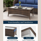 Luxury Outdoor Patio Furniture Set with Thick Cushions