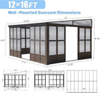 12x16FT All Season Sunroom Gazebo