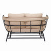 2-Person Outdoor Glider Swing Chair with Adjustable Canopy