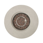 Modern Lightweight Concrete Outdoor Circular Fire Pit 50,000 BTU