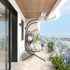 Hanging Swing 2 Seat Chair with Stand, Patio Wicker Hammock Egg Swing with Cushion for Bedroom Garden Indoor Outdoor
