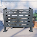 Air Conditioner Fence For Outdoor Units, Metal Privacy Fence Cover, 3 Fence Panel