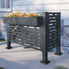Air Conditioner Fence For Outdoor Units, Metal Privacy Fence Cover, 3 Fence Panel