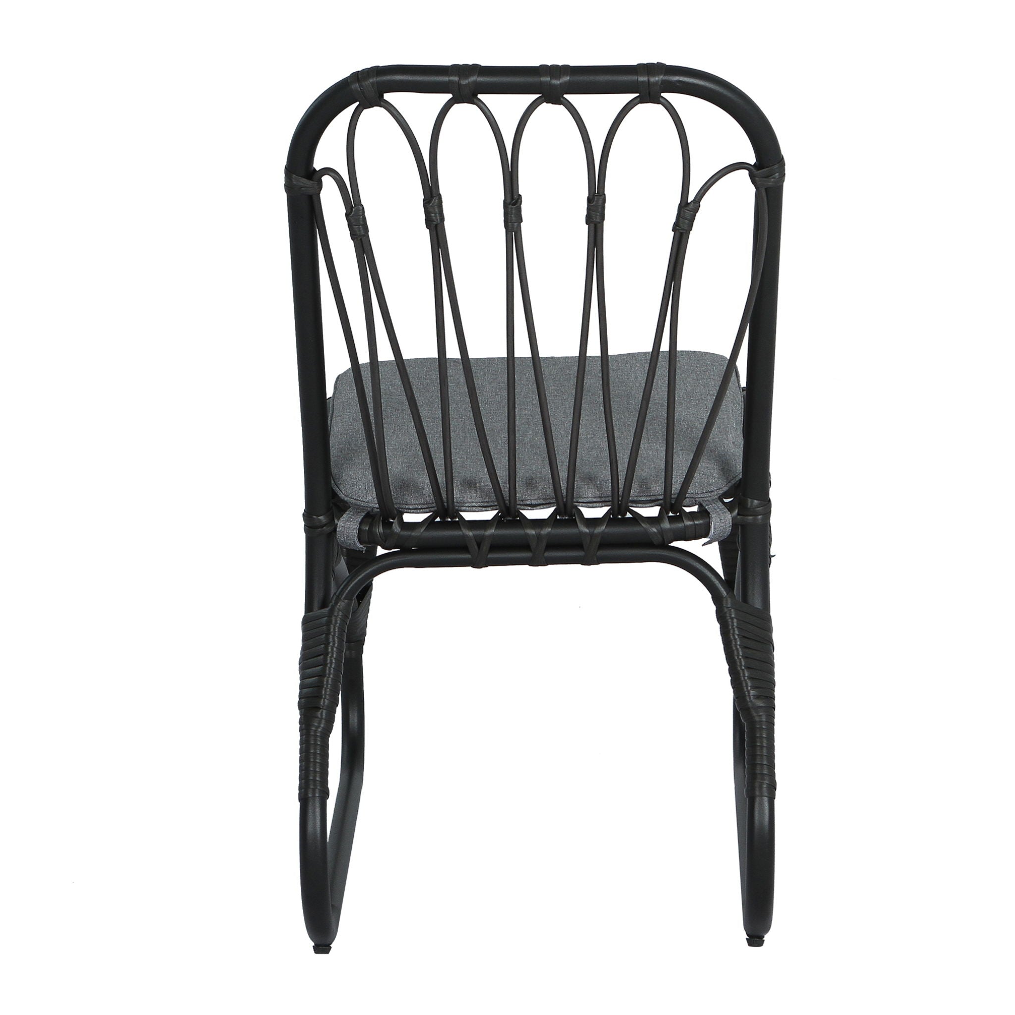 Outdoor Wicker Dining Chairs With Washable Cushions (Set of 2)
