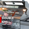 125" 10,8000 BTU 4-Burner Outdoor Kitchen Island Grill with Pizza Oven