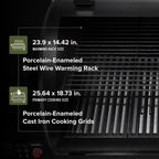 Oakford 875 Pro Pellet Gril with 824 SQ in Cooking Area, Cast Iron Grates, I-Site View Indicator, Heavy Duty Pellet Smoker Grill with Bluetooth Connectivity - 910-0512