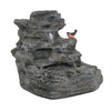 4-Tier Concrete Rock Waterfall Fountain with LED Lights