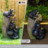 Bear Outdoor Water Fountain with LED Lights | 23.62"