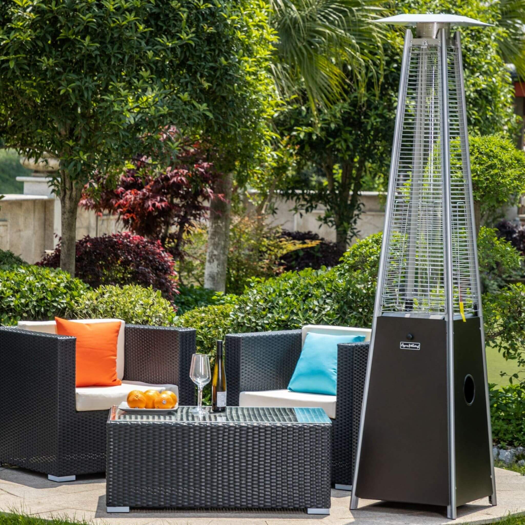 Legacy Heating Commercial Bronze Quartz Glass Tube Patio Outdoor Propane Heater