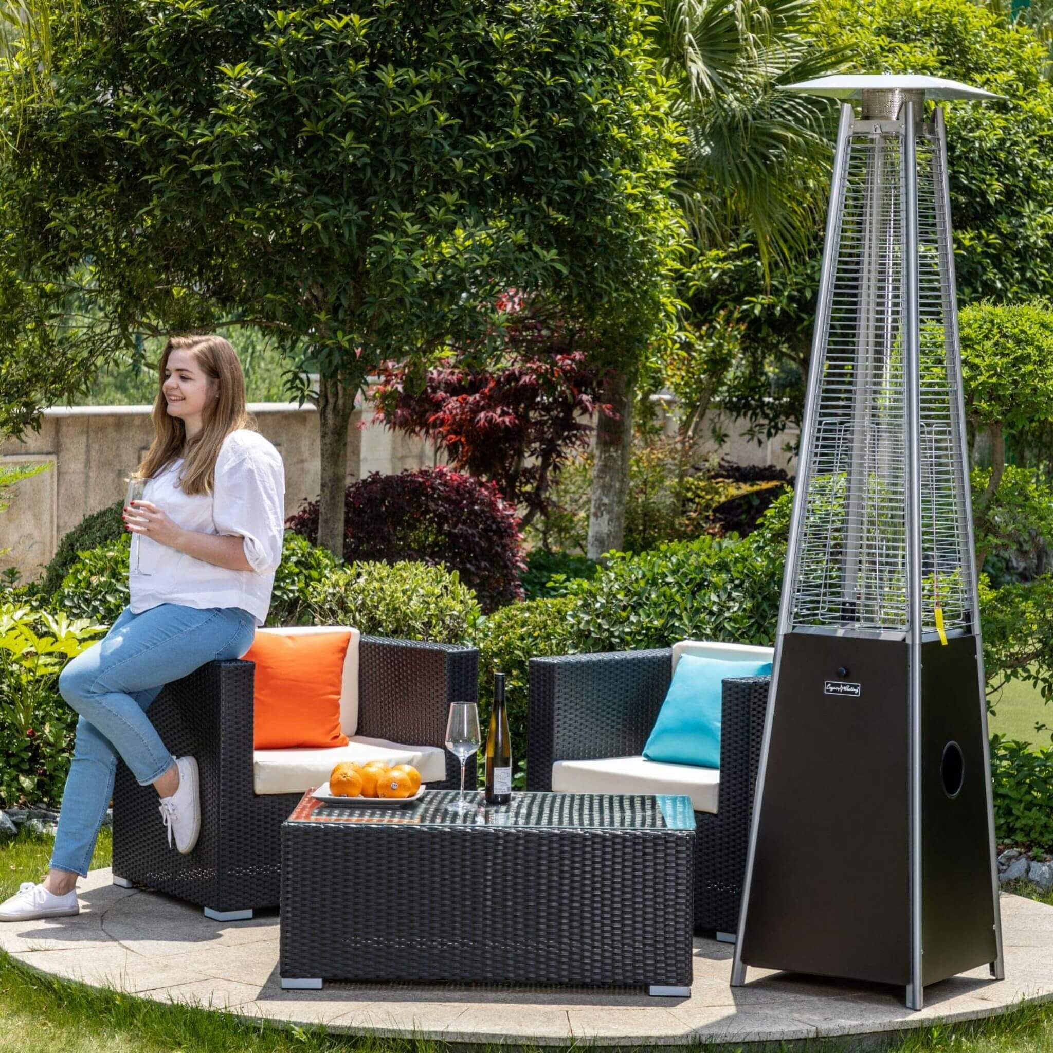 Legacy Heating Commercial Bronze Quartz Glass Tube Patio Outdoor Propane Heater
