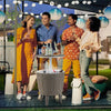 10 Gallon Cooler Bar Table Outdoor Coffee Table Ice Bucket with Telescopic Tabletop for cold drinks
