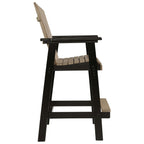 Fairen Trail - Tall Barstool (Set of 2) - Black / Driftwood