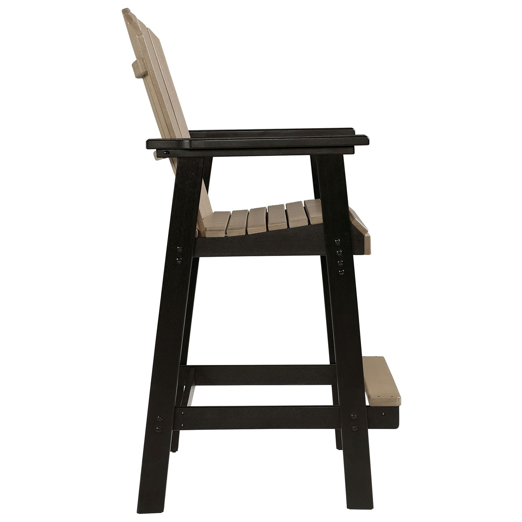Fairen Trail - Tall Barstool (Set of 2) - Black / Driftwood