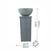 Zen Bowl Water Fountain, Outdoor Bird Feeder  2-sizes
