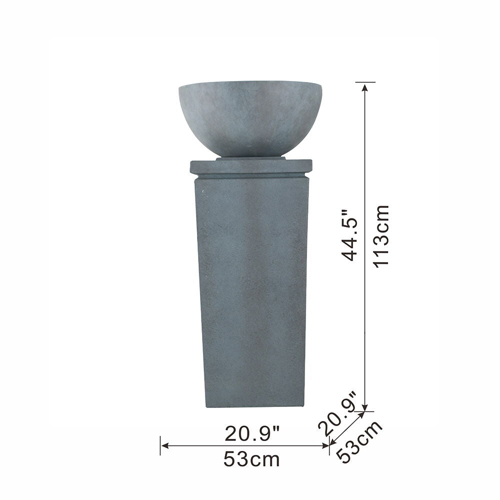Zen Bowl Water Fountain, Outdoor Bird Feeder  2-sizes