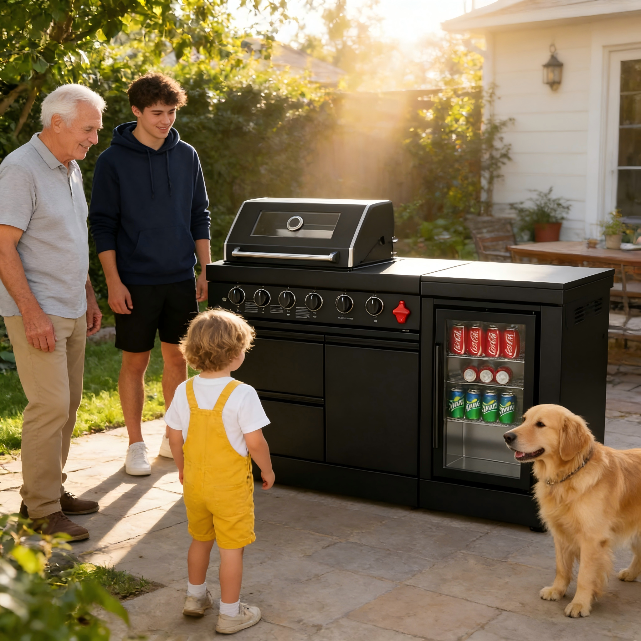 65-Inch 4-Burner Stainless Steel Propane Gas Outdoor Kitchen Island